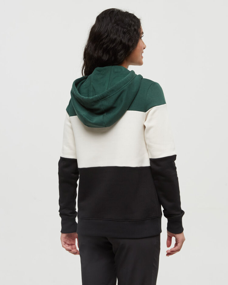Tentree Tentree Blocked Banshee Hoodie (Womens) | Forest Pine/Undyed/Black