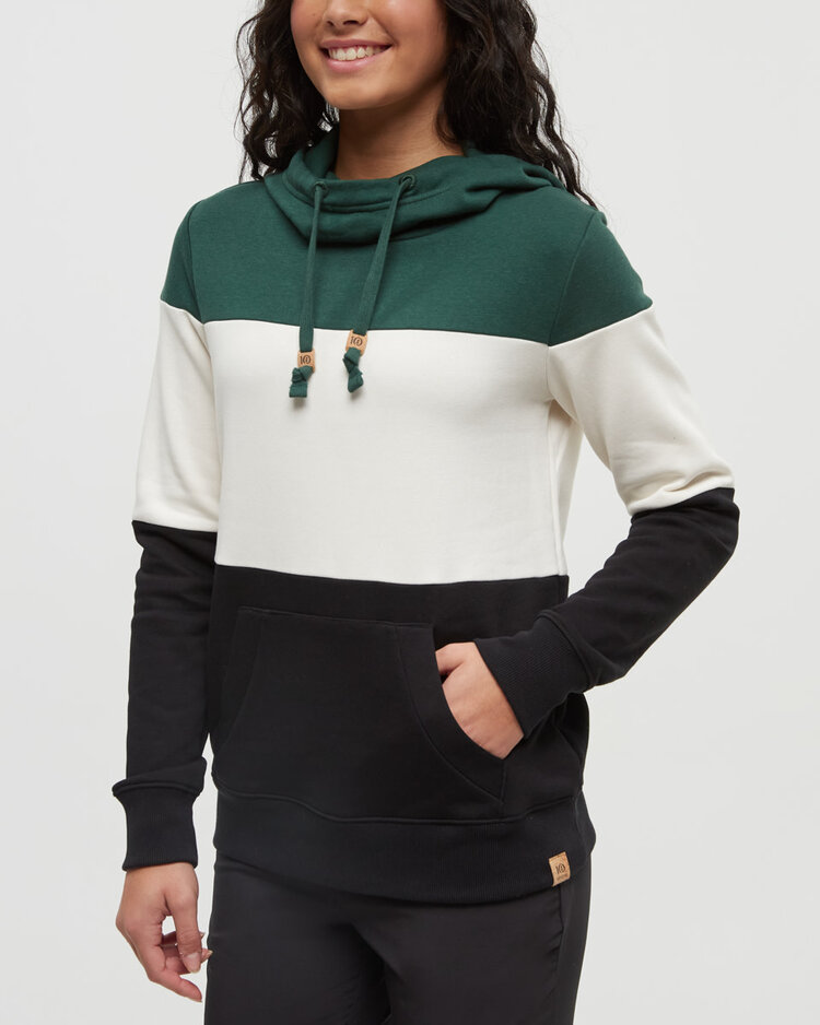 Tentree Tentree Blocked Banshee Hoodie (Womens) | Forest Pine/Undyed/Black