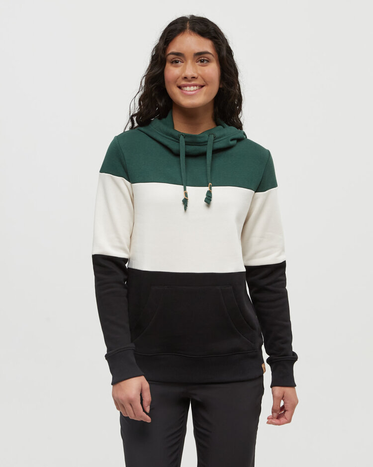 Tentree Tentree Blocked Banshee Hoodie (Womens) | Forest Pine/Undyed/Black