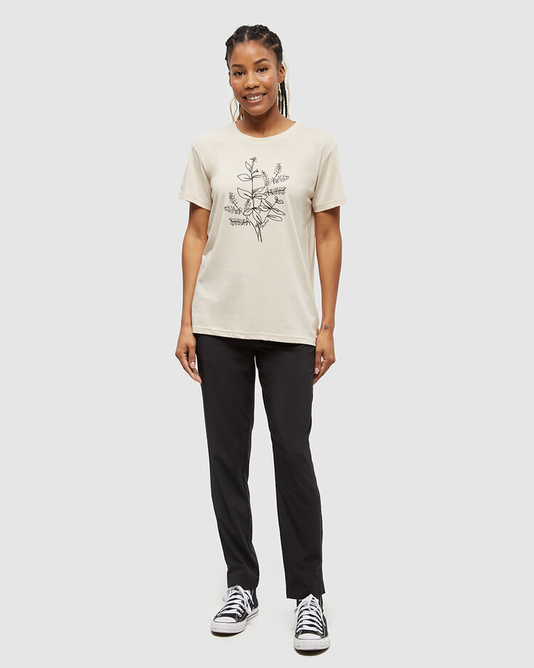 Tentree Tentree Autumn Flora Tee (Womens) | Warm Oak/Meteorite Blk