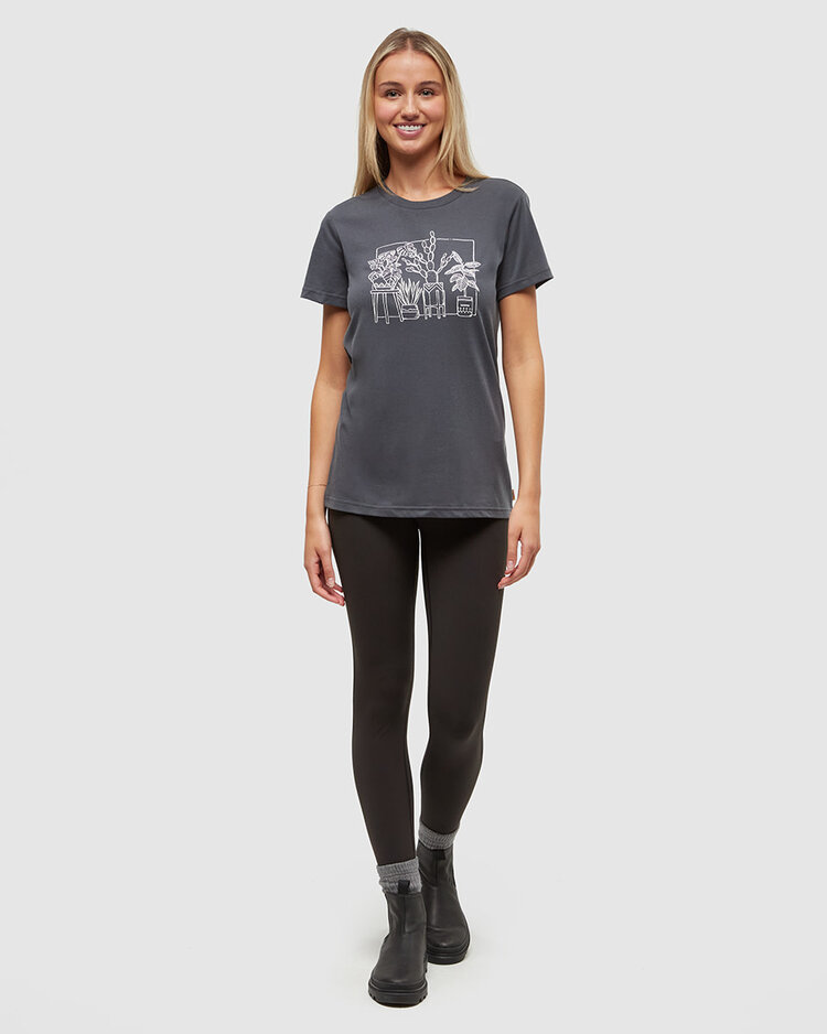Tentree Tentree Plant Tee (Womens) | Graphite/Vintage White