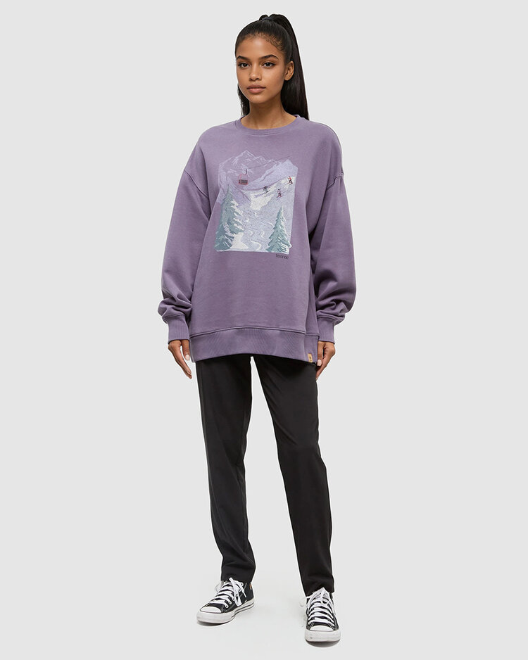 Tentree Tentree Alpine Oversized Crew (Womens) | Smokey Violet/Grey Dawn