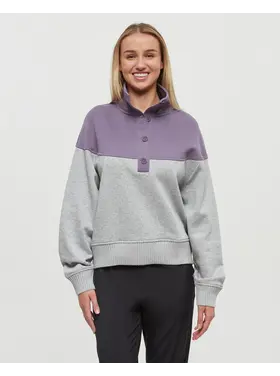 Tentree Tentree Milner Mock Neck (Womens) | Smokey Violet/Harbour Grey Htr