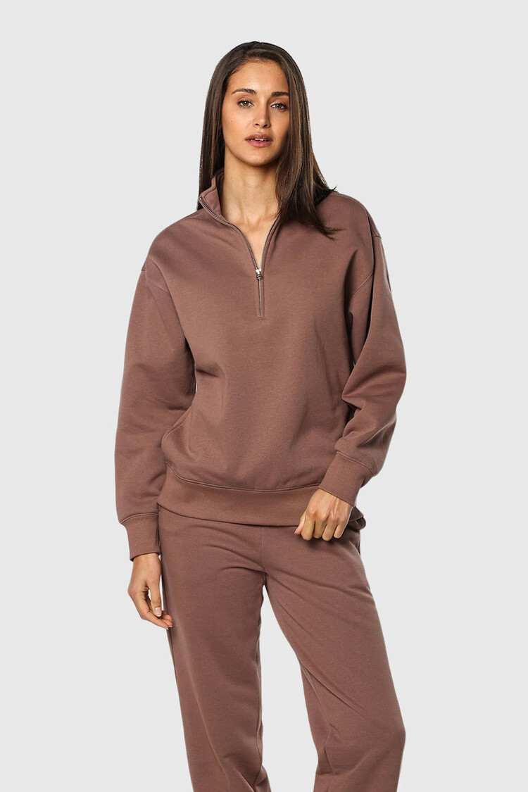 TEAMLTD TEAMLTD Fleece Half Zip (Womens) | Brown
