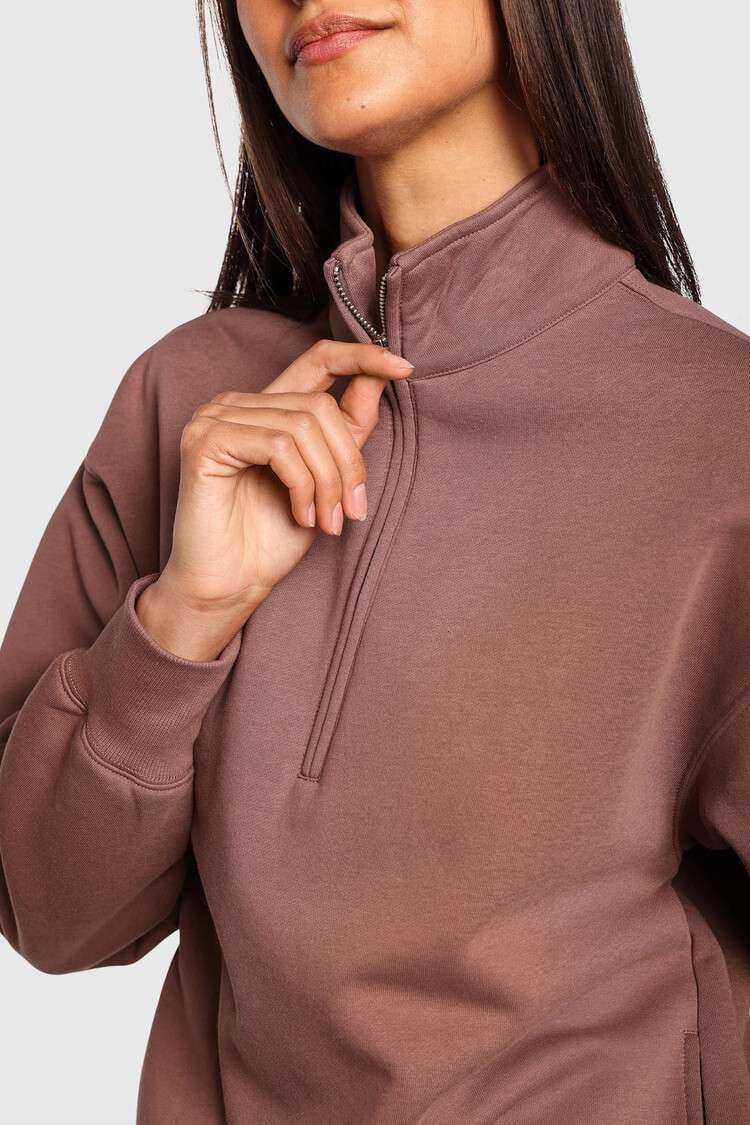 TEAMLTD TEAMLTD Fleece Half Zip (Womens) | Brown