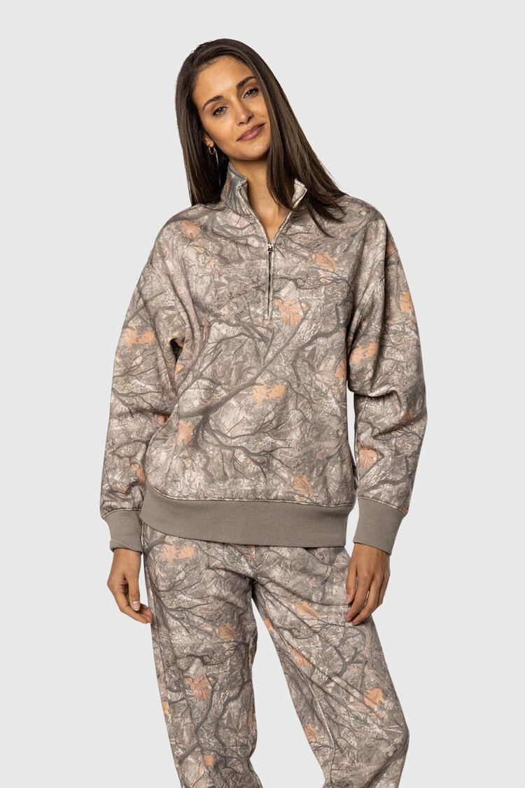 TEAMLTD TEAMLTD Fleece Half Zip (Womens) | Real Camo