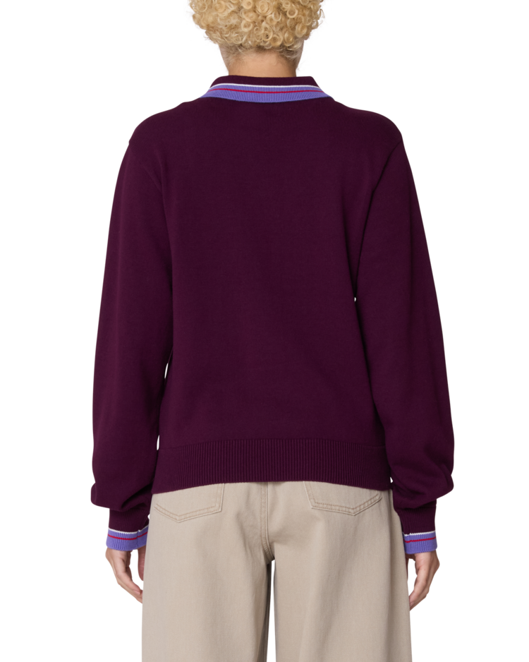 Obey Obey Goalie Polo Sweater (Womens) | Beet