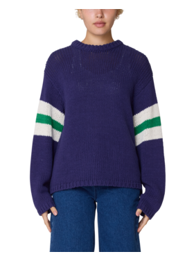 Obey Obey Zone Stripe Sweater (Womens) | Navy