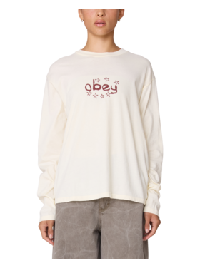 Obey Obey Notebook Doodle Ls Tee (Womens) | Unbleached