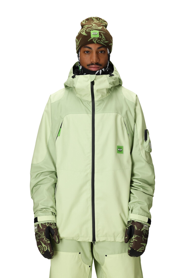 686 686 Huf Double H Shell Jacket 2026 (Mens) | Huf Green Clrblk