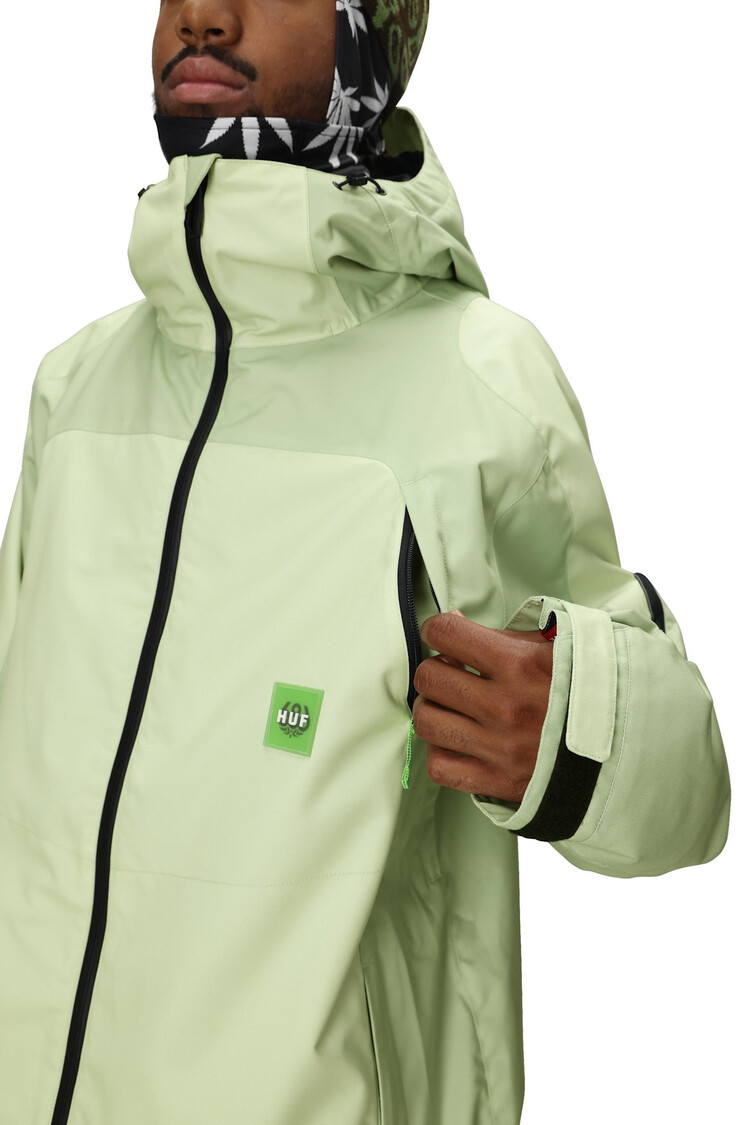 686 686 Huf Double H Shell Jacket 2026 (Mens) | Huf Green Clrblk