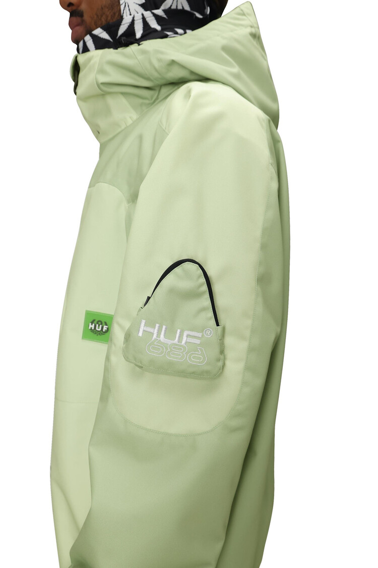 686 686 Huf Double H Shell Jacket 2026 (Mens) | Huf Green Clrblk