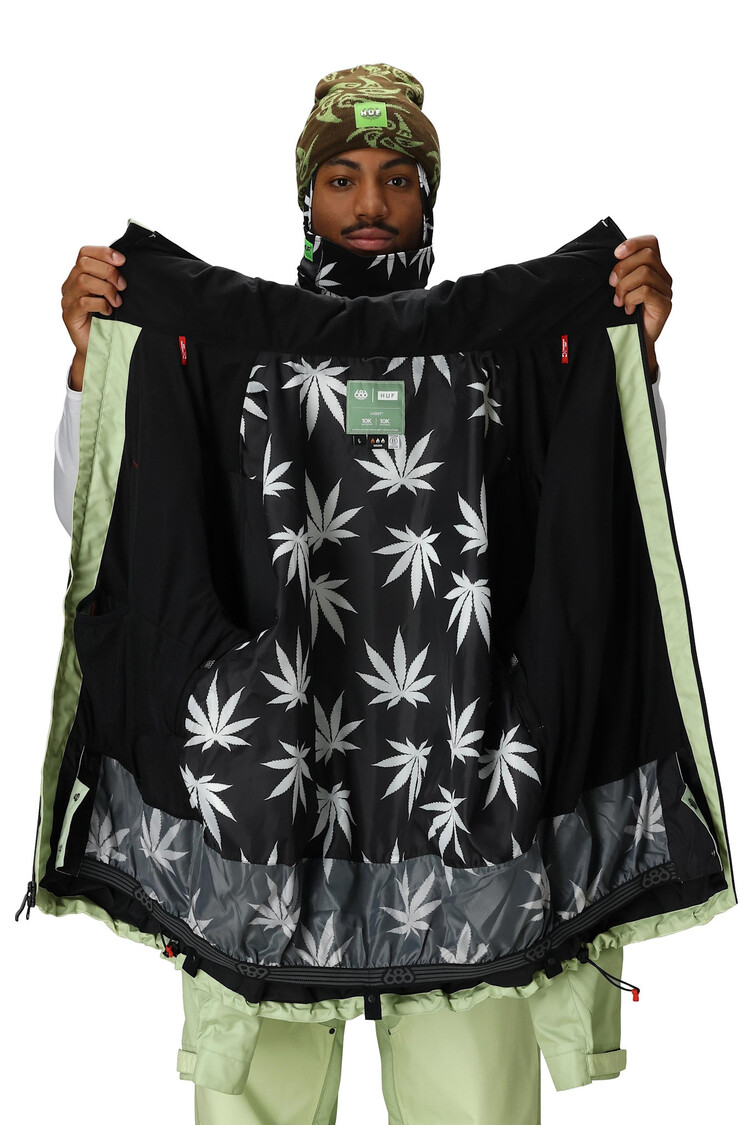 686 686 Huf Double H Shell Jacket 2026 (Mens) | Huf Green Clrblk