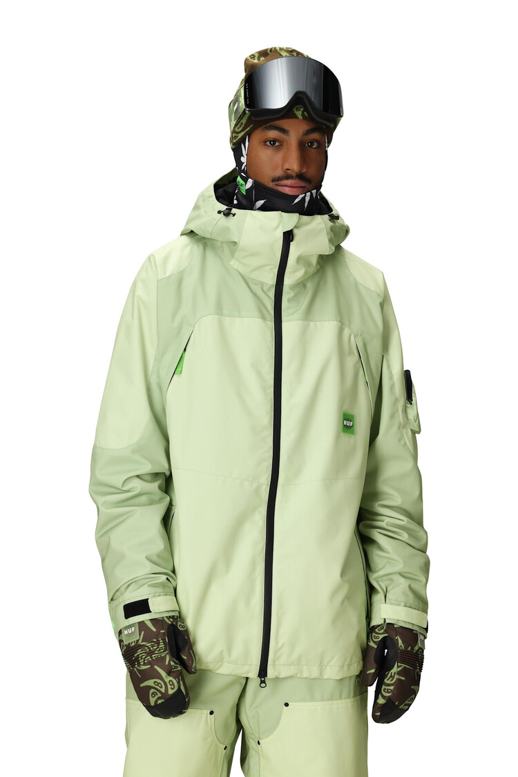 686 686 Huf Double H Shell Jacket 2026 (Mens) | Huf Green Clrblk
