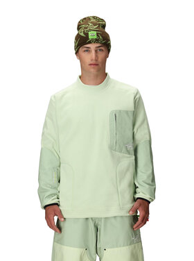 686 686 Huf Fleece Crewneck 2026 (Mens) | Huf Green Clrblk