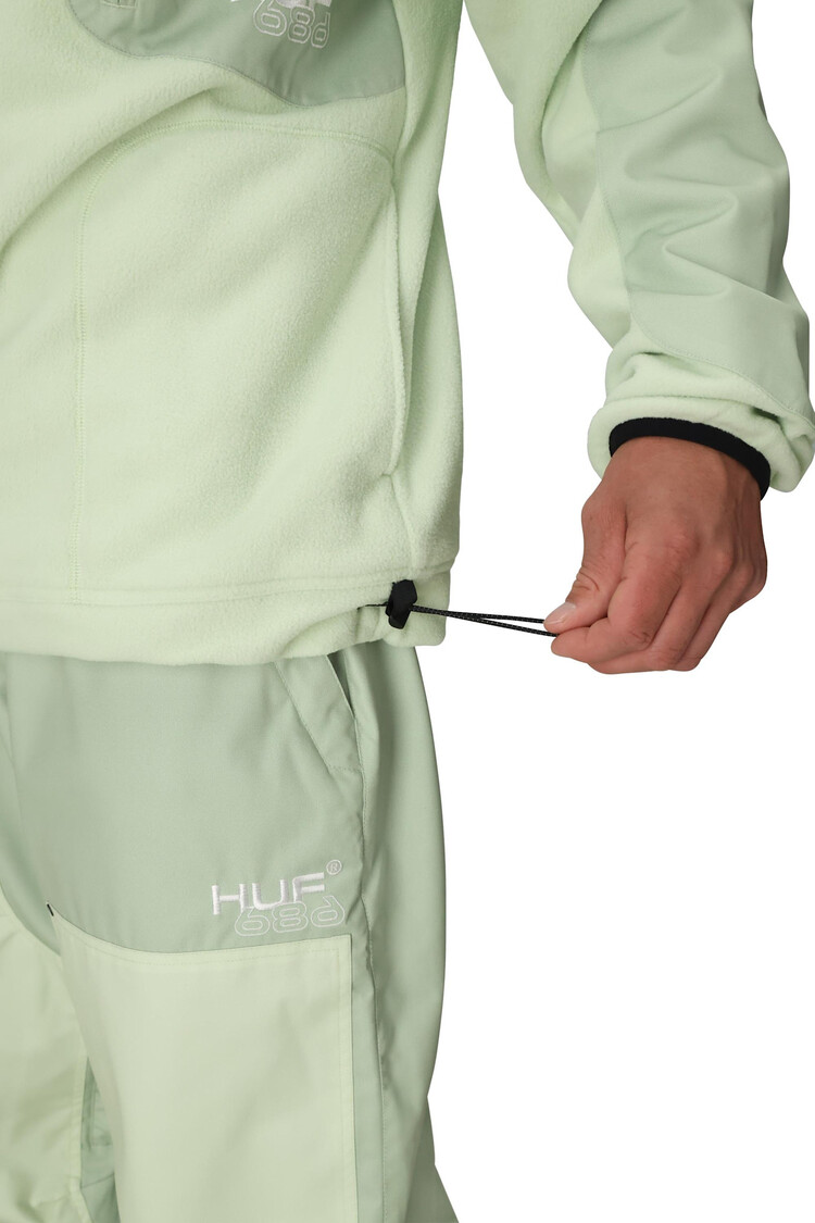 686 686 Huf Fleece Crewneck 2026 (Mens) | Huf Green Clrblk