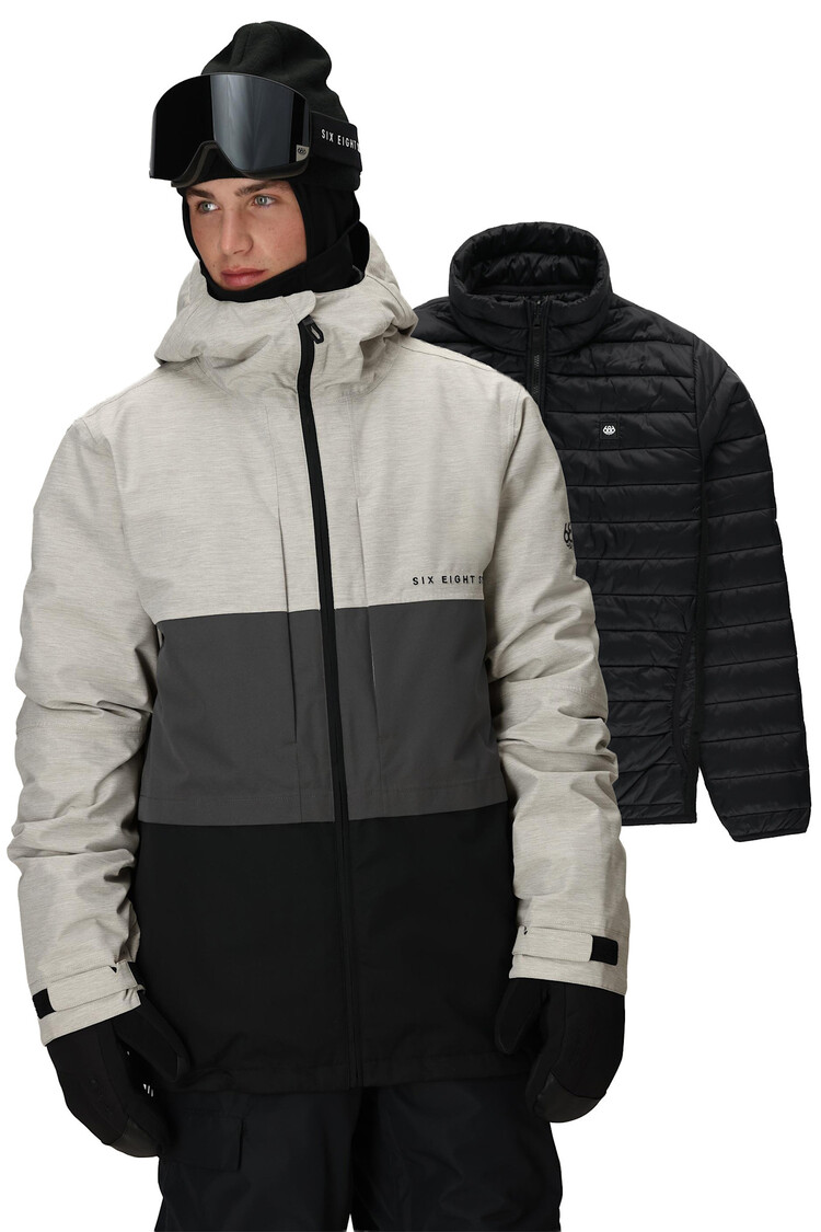 686 686 Smarty 3-In-1 Form Jacket 2026 (Mens) | White Heather Clrblk