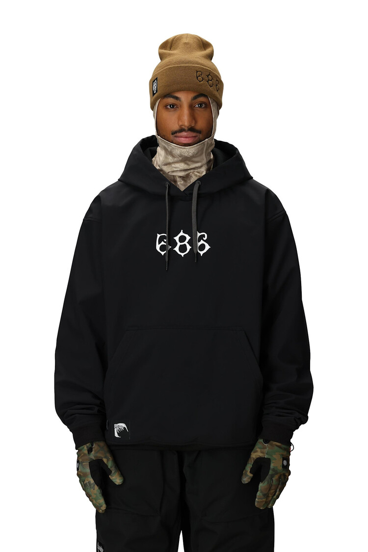 686 686 Waterproof Team Hoody 2026 (Mens) | Black Print