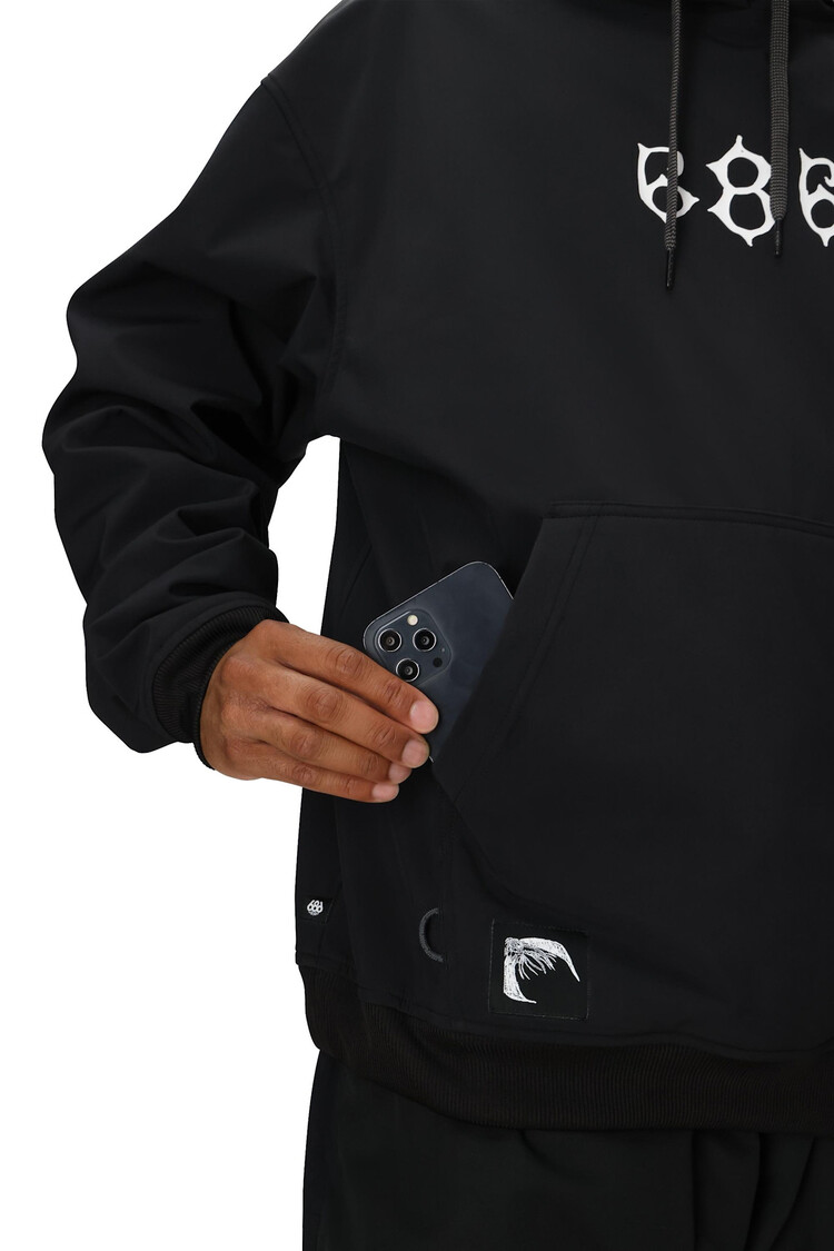 686 686 Waterproof Team Hoody 2026 (Mens) | Black Print