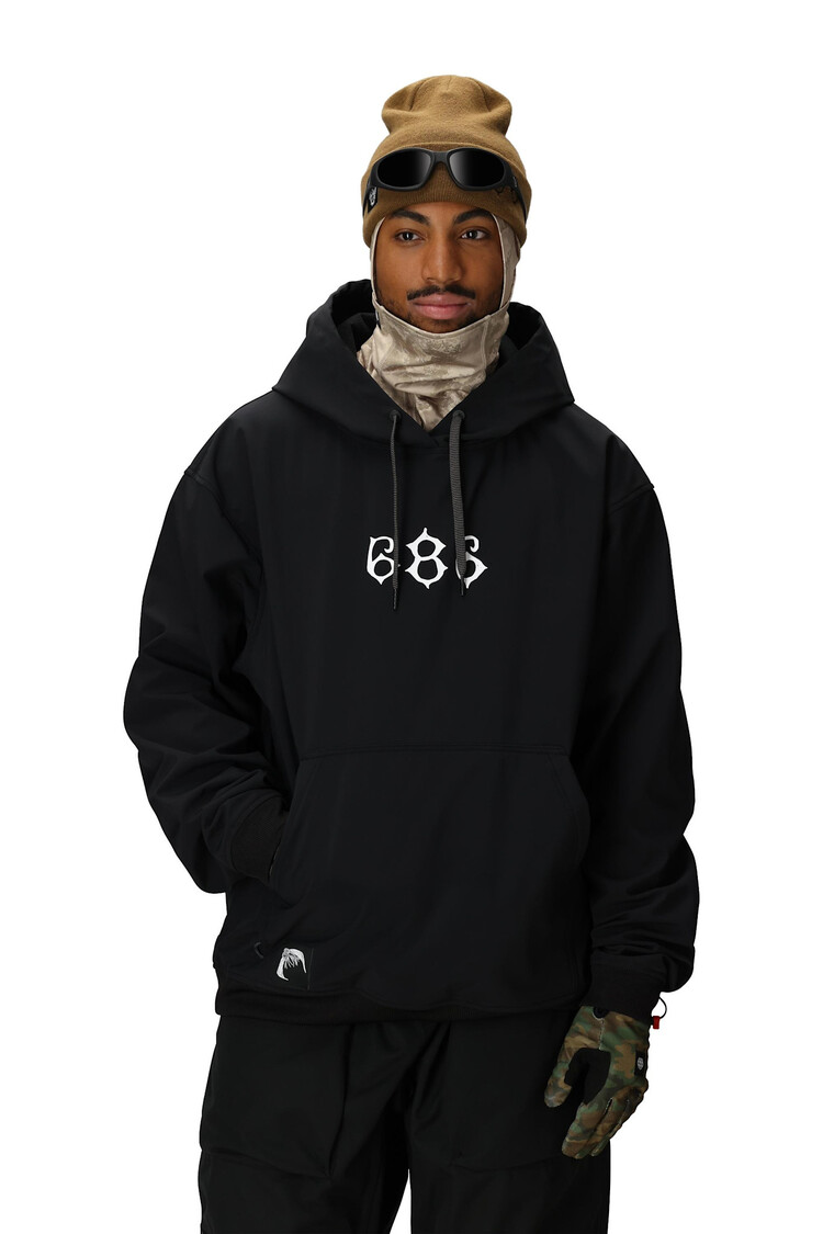 686 686 Waterproof Team Hoody 2026 (Mens) | Black Print