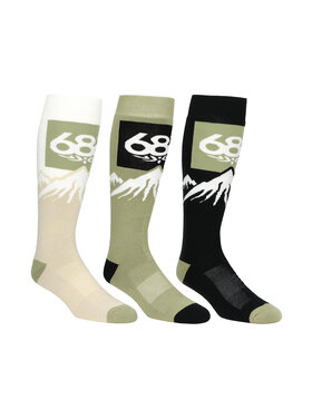 686 686 Snow Caps Socks-3Pk 2026 (Mens) | Multi