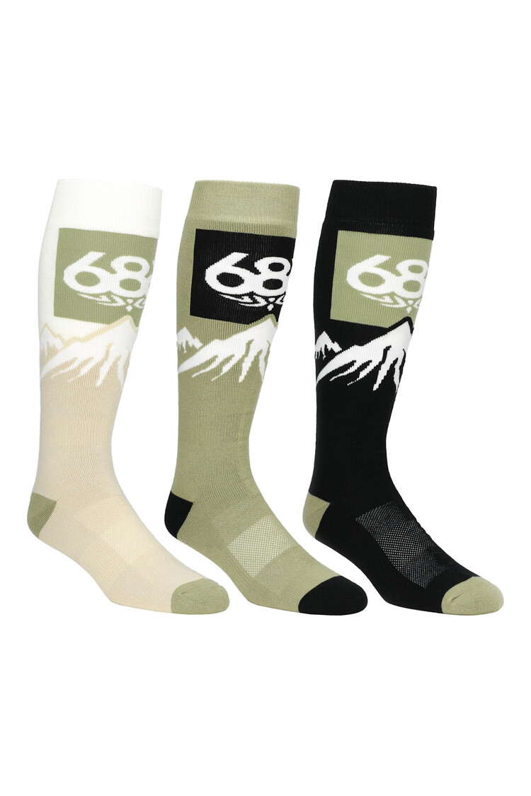 686 686 Snow Caps Socks-3Pk 2026 (Mens) | Multi