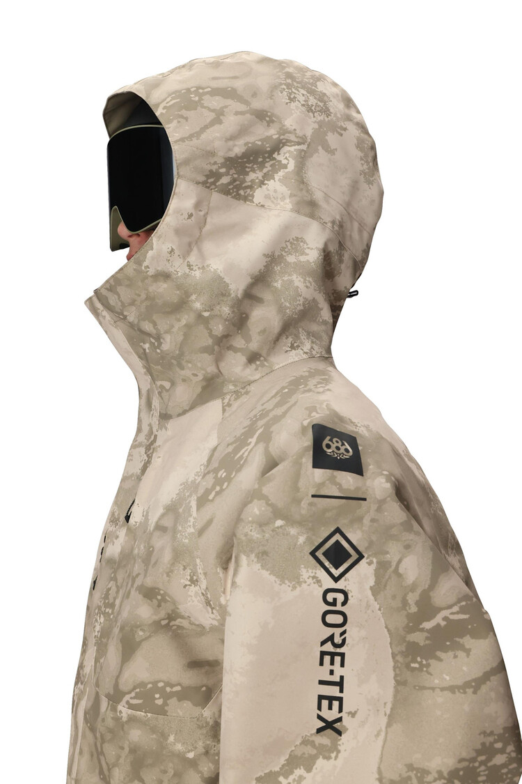 686 686 Gore-Tex Core Shell Jacket (Mens) | Limestone Hemisphere Print