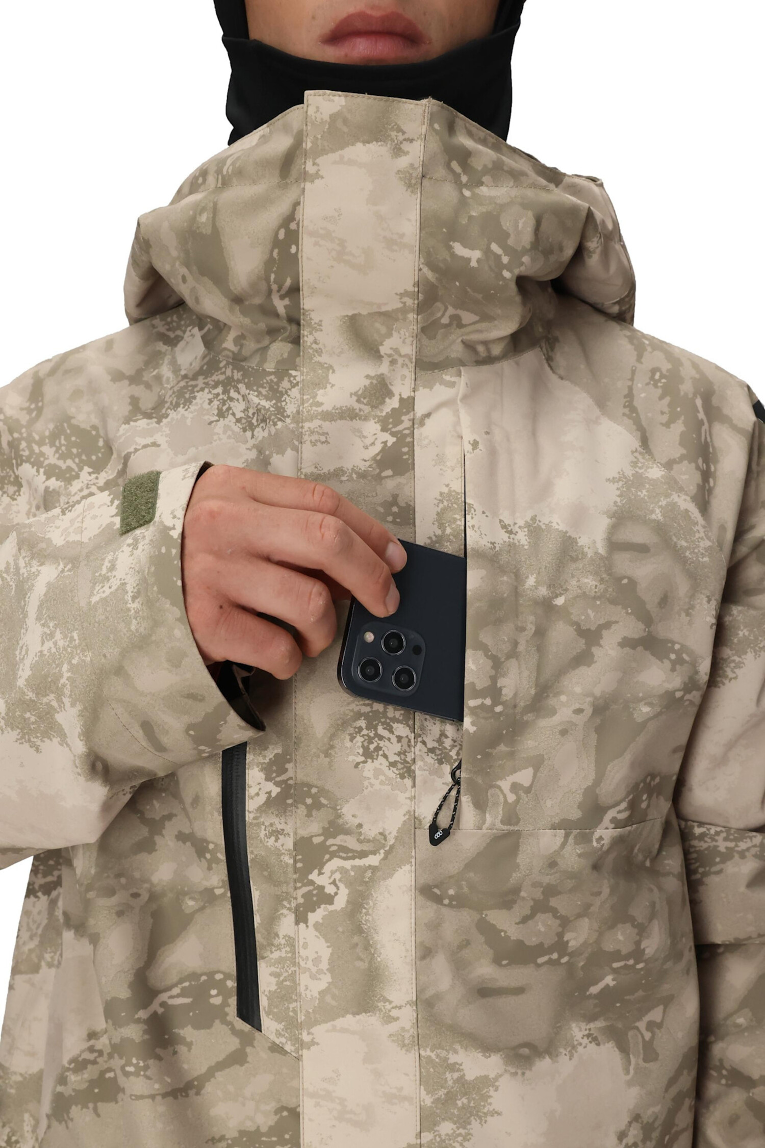 686 Gore-Tex Core Shell Jacket (Mens) | Limestone Hemisphere Print