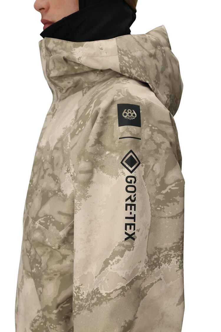 686 686 Gore-Tex Core Shell Jacket (Mens) | Limestone Hemisphere Print