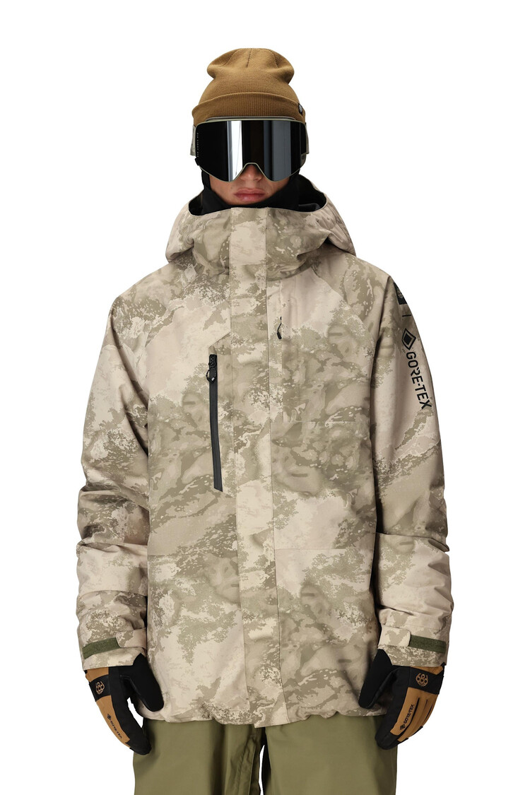 686 686 Gore-Tex Core Shell Jacket (Mens) | Limestone Hemisphere Print