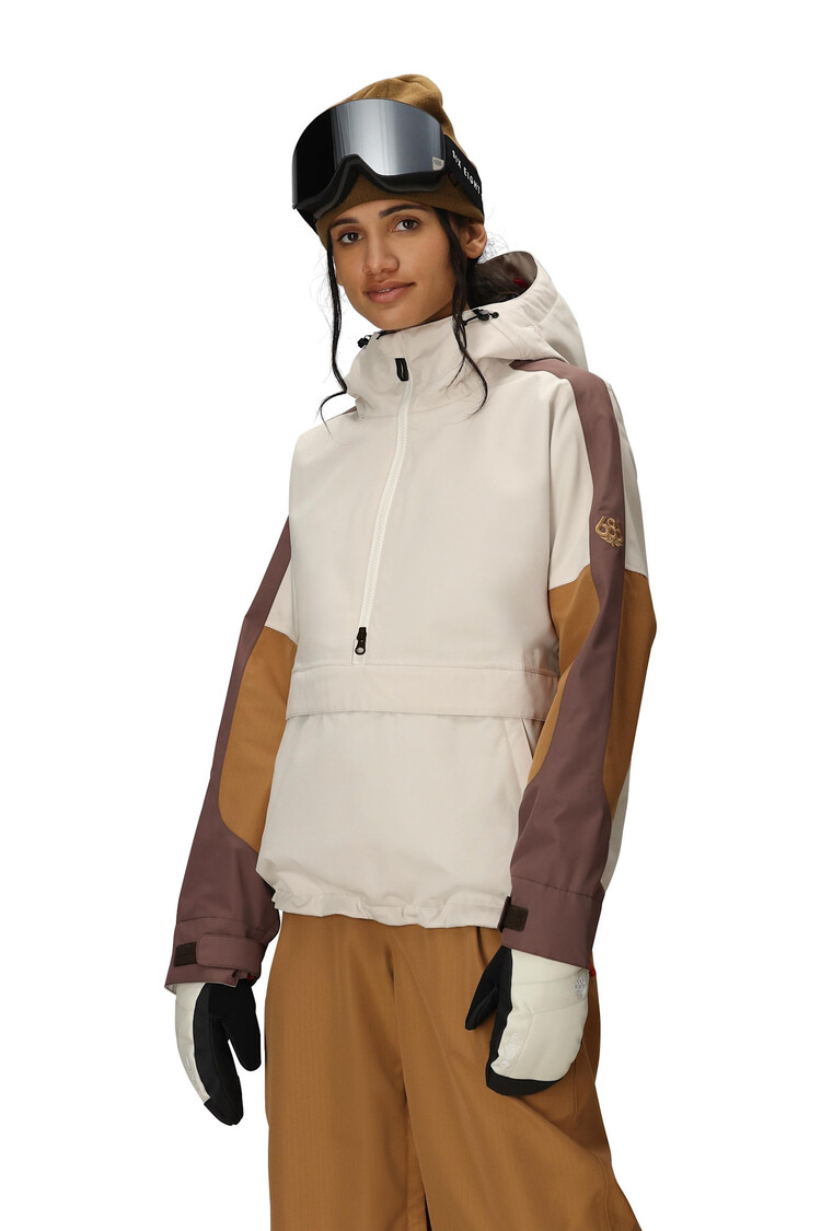 686 686 Outline Shell Anorak 2026 (Womens) | Limestone Clrblk