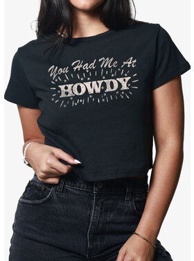 Girl Dangerous Girl Dangerous You Had Me At Howdy Baby Tee (Womens) | Faded Black