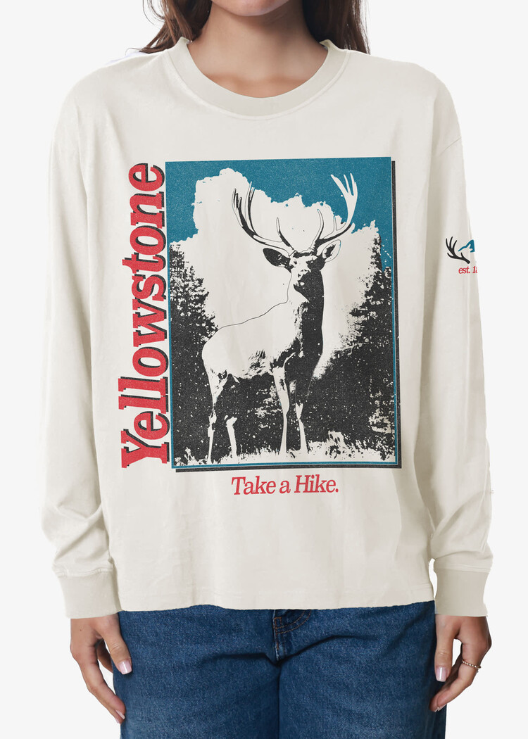 Girl Dangerous Girl Dangerous Yellowstone Hike L/S Tee  (Womens) | Off White