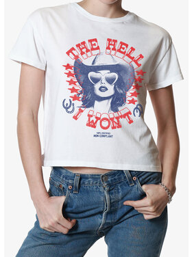 Girl Dangerous Girl Dangerous The Hell I Won't Tee (Womens) | Vintage White
