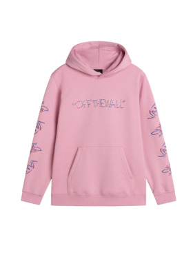 Vans Vans Scribbled Past Pullover (Youth) | Pink Dawn