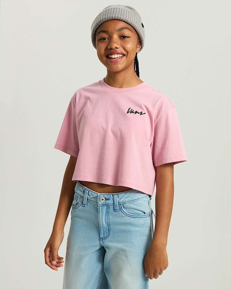 Vans Vans Archived Crop Ss (Youth) | Pink Dawn