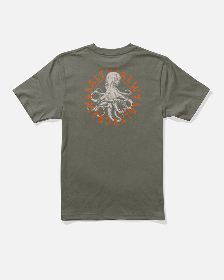 Salty Crew Salty Crew Tentacles Boys Ss Tee (Youth) | Dusty Olive