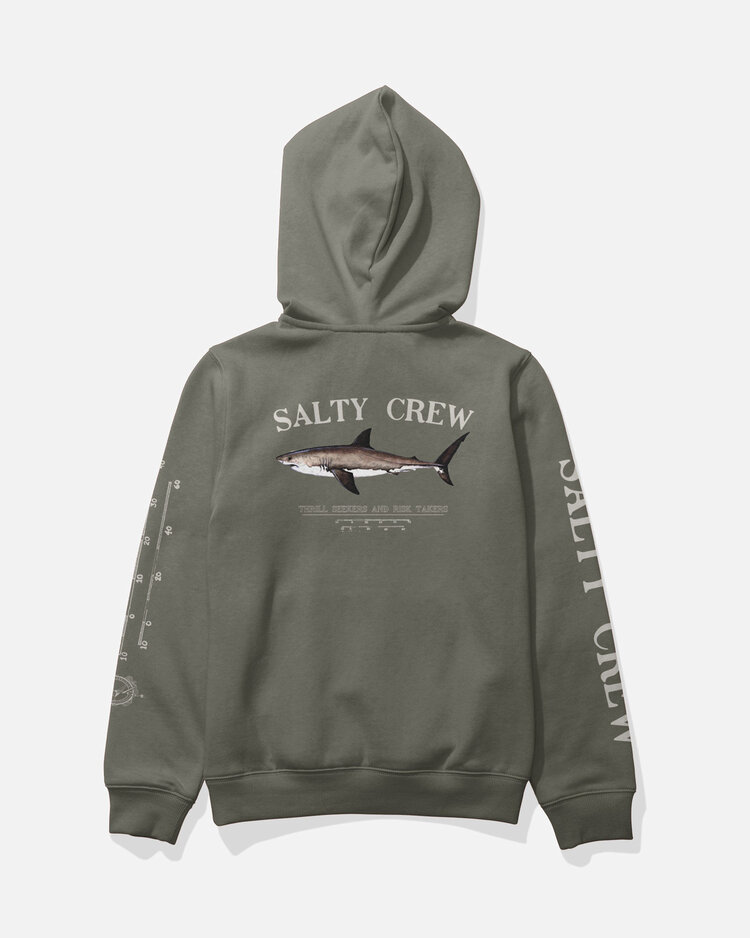 Salty Crew Salty Crew Bruce Boys Hood Fleece (Youth) | Dusty Olive