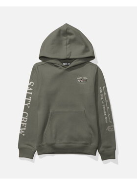 Salty Crew Salty Crew Bruce Boys Hood Fleece (Youth) | Dusty Olive