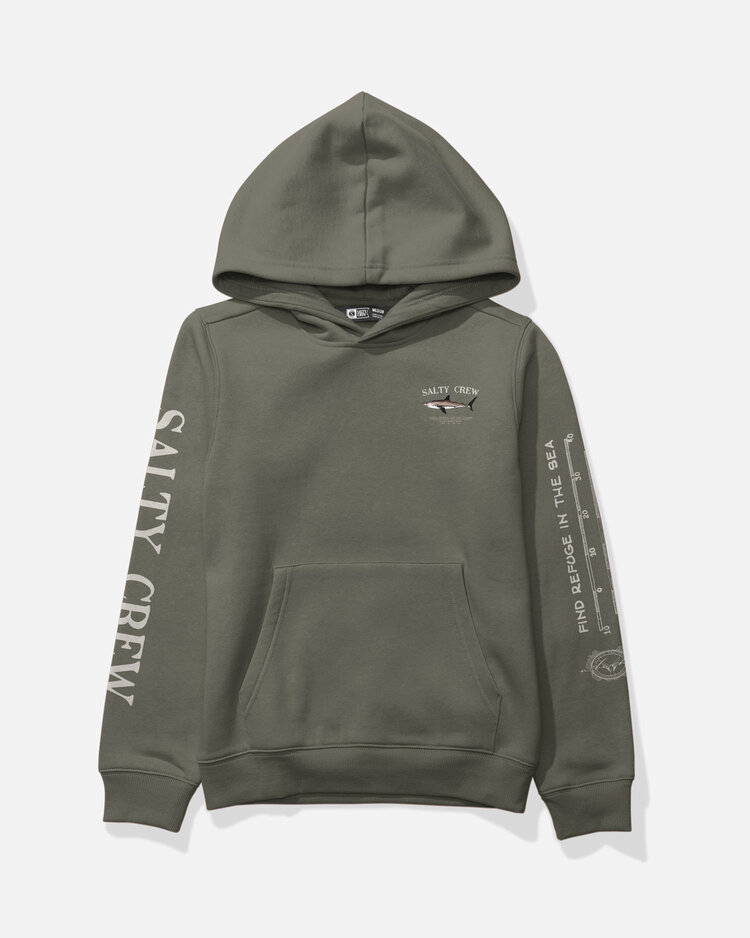 Salty Crew Salty Crew Bruce Boys Hood Fleece (Youth) | Dusty Olive