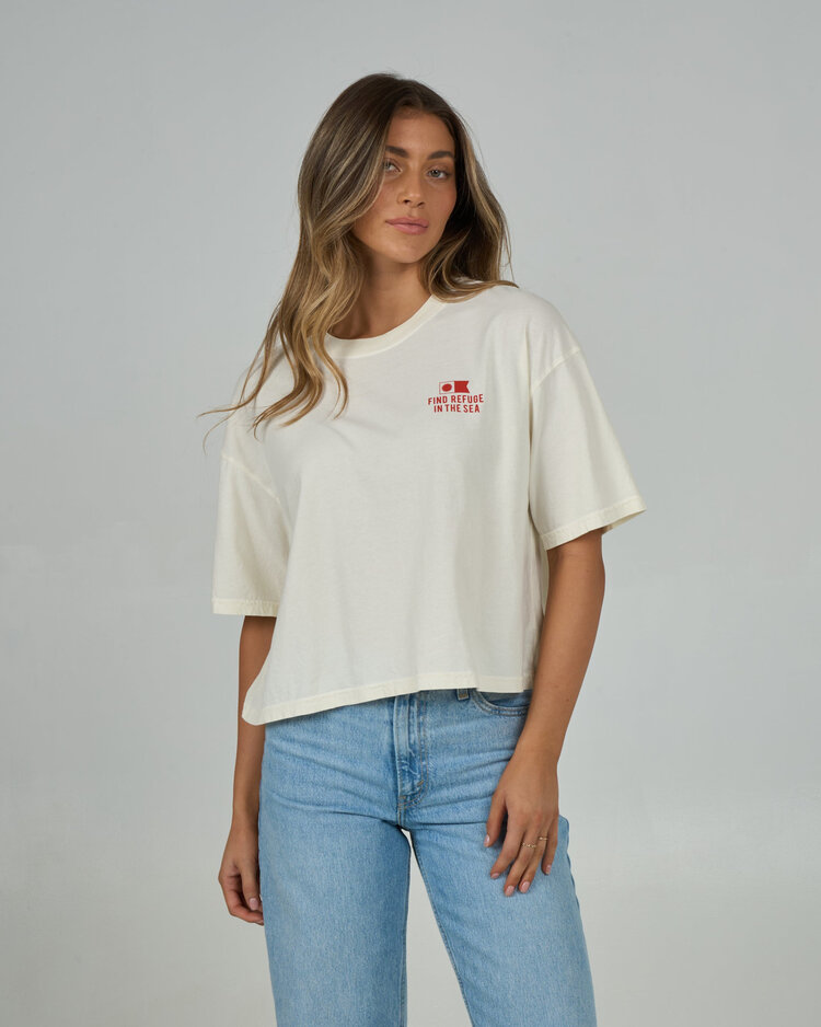 Salty Crew Salty Crew Fish Finder Skimmer Tee (Womens) | Off White