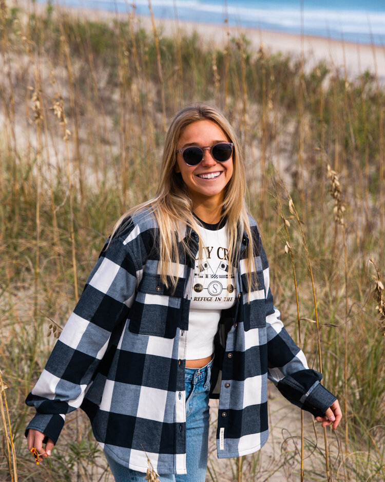 Salty Crew Salty Crew Fathom Flannel (Womens) | Off White