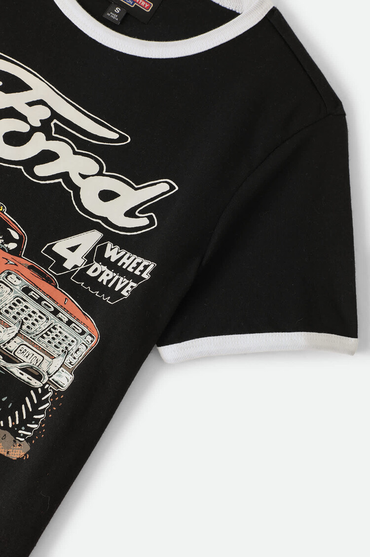 Brixton Brixton Ford Mud Marathon Ringer Tee (Womens) | Burnt Rubber