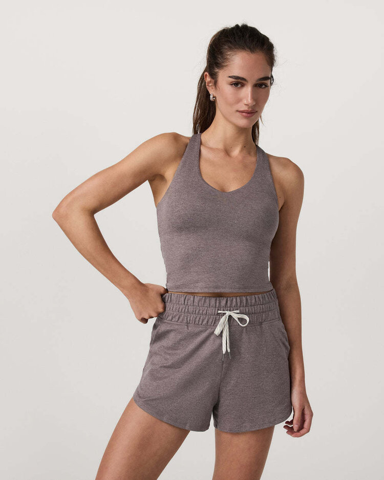 Vuori Vuori Halo Performance Crop Tank 2.0 (Womens) | Huckleberry Heather