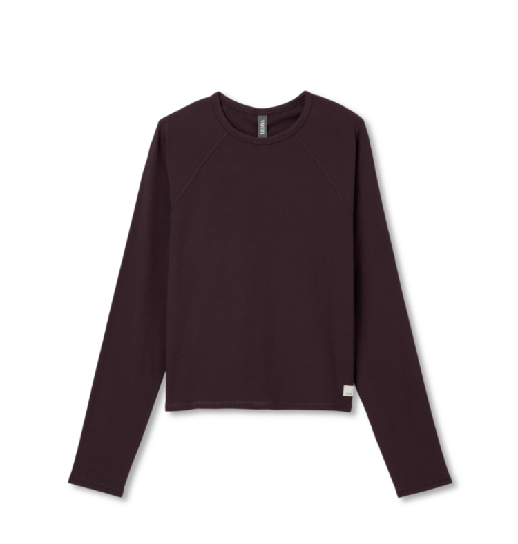 Vuori Vuori L/S Pose Crew (Womens) | Raisin
