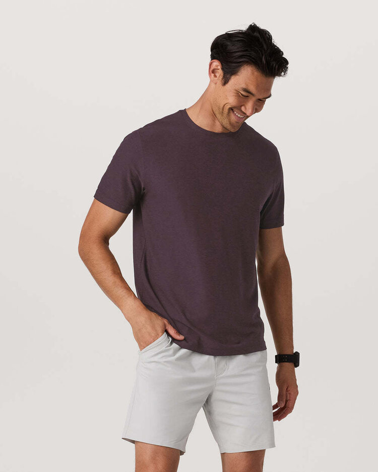 Vuori Vuori Strato Tech Tee (Mens) | Raisin Heather