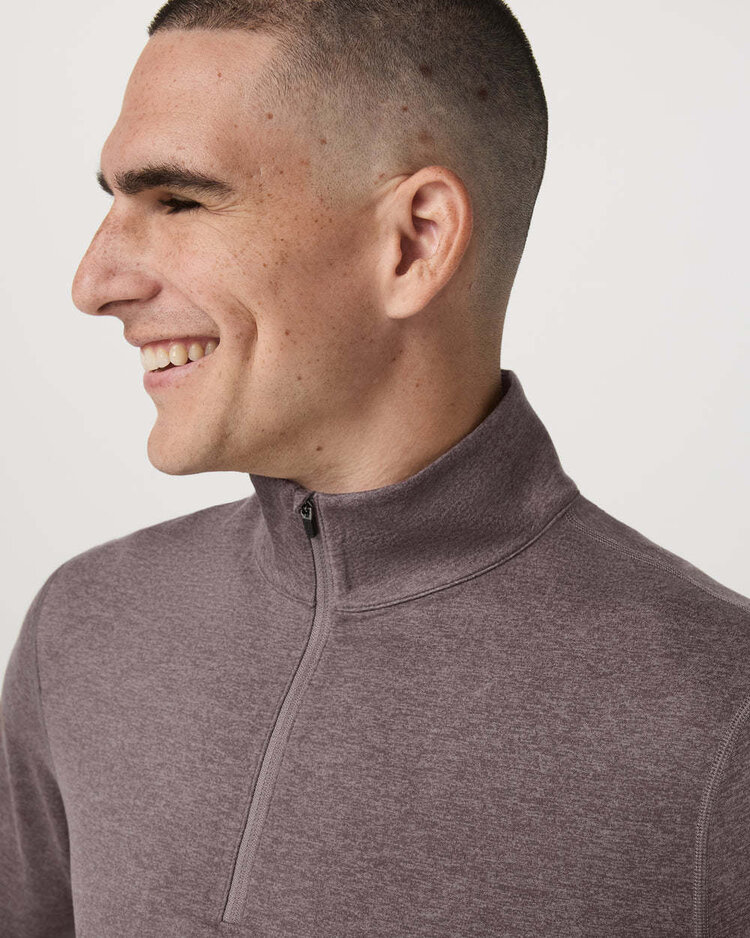 Vuori Vuori Ponto 1/2 Zip Mock Neck (Mens) | Huckleberry Heather
