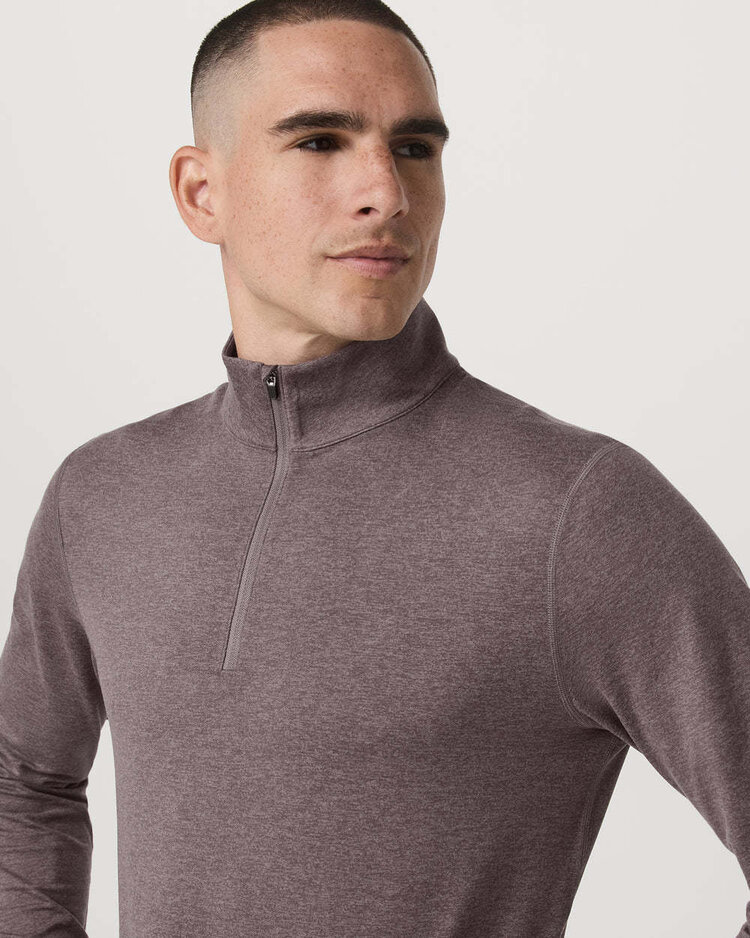 Vuori Vuori Ponto 1/2 Zip Mock Neck (Mens) | Huckleberry Heather