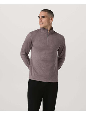 Vuori Vuori Ponto 1/2 Zip Mock Neck (Mens) | Huckleberry Heather