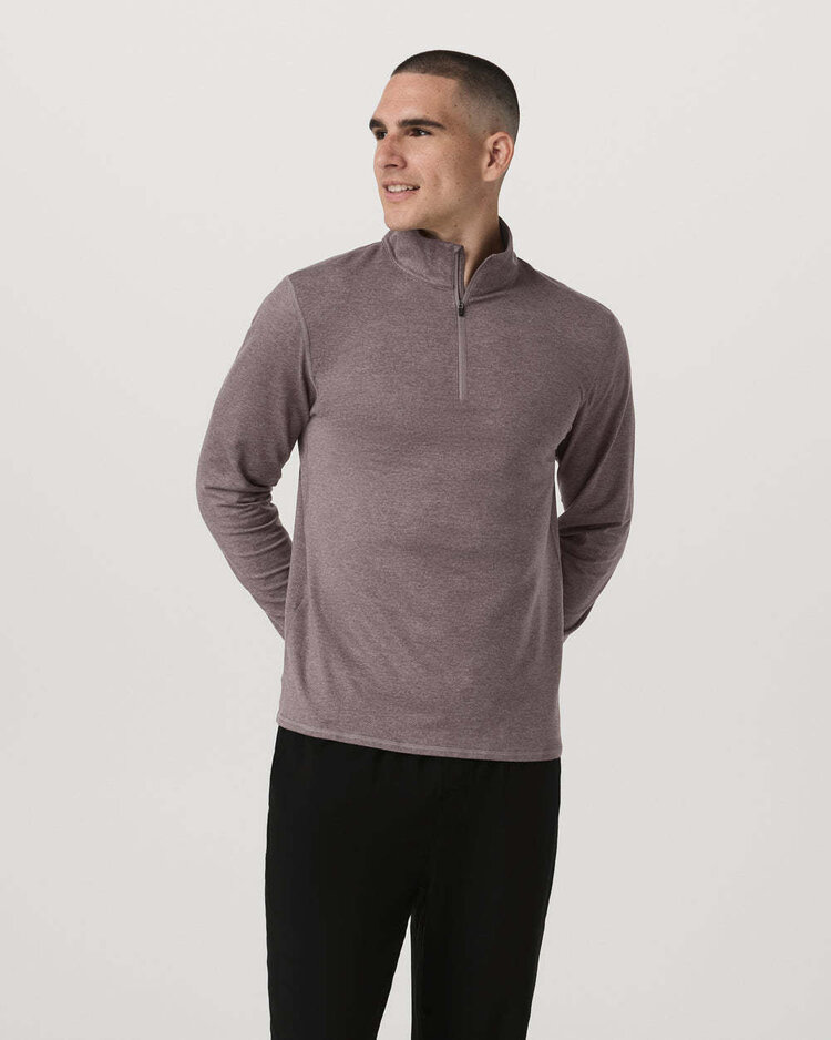 Vuori Vuori Ponto 1/2 Zip Mock Neck (Mens) | Huckleberry Heather